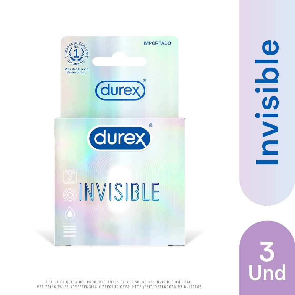 Durex Preservativo Invisible Caja x 3unid